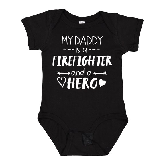 Inktastic My Daddy is a Firefighter and a Hero Boys or Girls Baby Bodysuit
