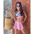 thumbnail image 3 of Girls 2 Piece Tankini Swimsuit Summer Boyshort Girls Bathing Suit with Shorts with Beach Skirt Swimwear 5-16 Years, 3 of 7