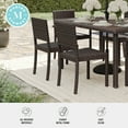 thumbnail image 4 of Martha Stewart Indoor-Outdoor Stackable Patio Dining Chair in Brown Rattan Wicker, 4 of 12
