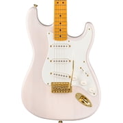 Squier Classic Vibe '50s Stratocaster Gold Hardware FSR Limited Edition Electric Guitar, Maple Fingerboard, White Blonde