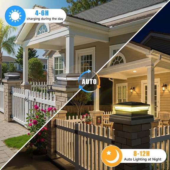 Solar Post Cap Lights 12 Pack
