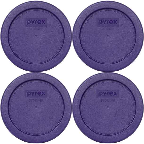 Pyrex 7202PC Plum Purple Plastic Food Storage Replacement Lids 4