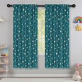 thumbnail image 5 of Blackout Kids Curtains,Teal Christmas Star Pattern Childrens Insulated Curtains Set Of 2,Bedroom Essentials,Toddler Room Decor 42"x63", 5 of 5
