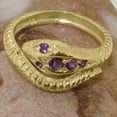 thumbnail image 4 of LBG British Made 14k Yellow Gold Natural Amethyst Womens Engagement Ring - 33 size options - Size 9.25, 4 of 6