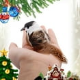 thumbnail image 5 of Famyfamy Christmas Tree Ornament Artificial Bird Decor Tree Lawn Home Garden Artificial Bird Ornaments For Christmas Garden Tree Decoration Christmas Birds Clip On Christmas Tree 12 Pcs, 5 of 12