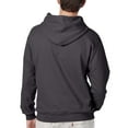 thumbnail image 4 of Hanes Ultimate Cotton Men's Fleece Pullover Pocket Hoodie, Warm Hooded Sweatshirt, Smoke Grey, XL, 4 of 6