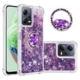 thumbnail image 1 of Funda para Xiaomi Redmi Note 12 5G con Brillo Líquido Flotante, Purpurina, Parachoques y Anillo Giratorio Soporte, 1 of 5