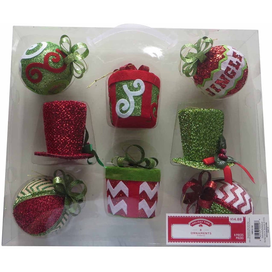Holiday Time 8Piece Hand Made Ornament Set