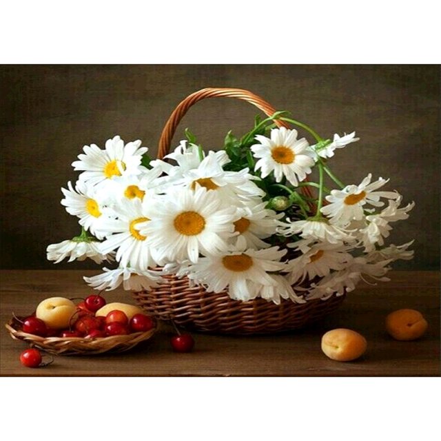 Taladro Pintura Diamante (DB2450) 5D DIY Flores Completas Cesta Punto de Cruz Bordado 40x50cm FLhrweasw Nuevo