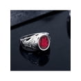 thumbnail image 3 of Gem Stone King 4.15 Ct Oval Red Mystic Quartz 925 Sterling Silver Men's Ring, 3 of 4