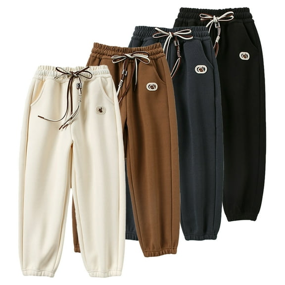 Esaierr Kids Toddler Autumn Winter Activewear Pants for Boys Girls,3-10Y Baby Joggers Trousers Kid Casual Joggers Pants Warm Elastic Waist Unisex Jogger Sweatpants