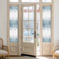 thumbnail image 2 of Teal Blue Eucalyptus Leaves Window Privacy Film, Spring Floral Summer Botanical Static Cling UV Sun Blocking Heat Control Window Tint, Non-Adhesive One Way Windows Privacy Cover 17.7''x78.7'', 2 of 7