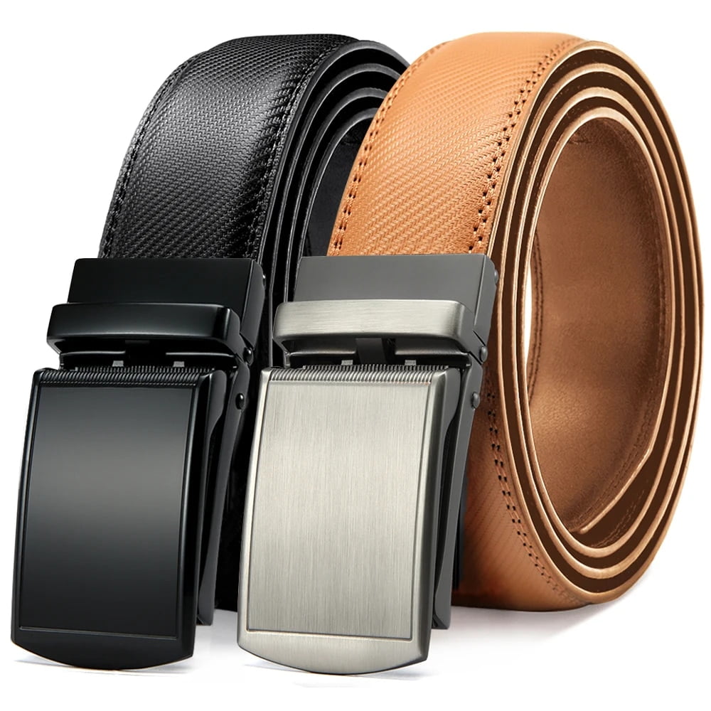 Leather Belt Automatic Genuine Leather Fashion Belts Ratchet Luxury Belts Men s Trouser Belt Belt for Men 219WXBLSFZD YW 125cm Walmart