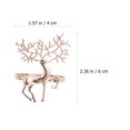 thumbnail image 3 of Shisuyan 6Pcs Festive Napkin Rings Elk Shaped Alloy Table Decoration for Friends, 3 of 8