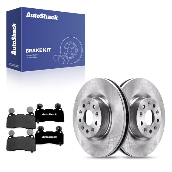 AutoShack Front Vented Brake Rotors   Premium Ceramic Pads 6-PC Brake Kit Replacement for 2021 Chevrolet Camaro 12.64" (321 mm)