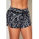 thumbnail image 2 of ABPHQTO Shorts de baño de cintura alta con cordón y estampado de patrones negros para mujer, 2 of 5
