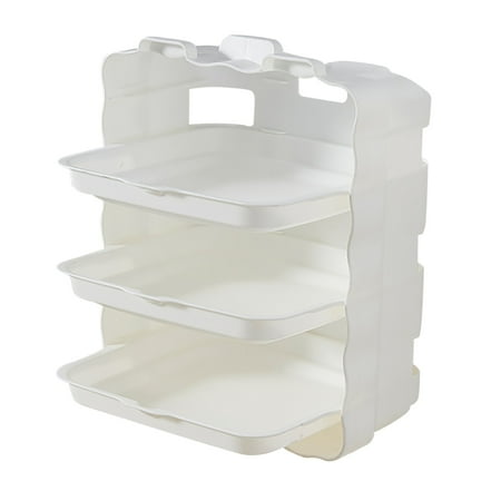 

Kitchen Wall-Mounted Side Dish Creative Non-Perforated Household Preparation Storage Rack Layered Hot Pot Dish Tray Food Storage