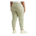 thumbnail image 2 of RALPH LAUREN Womens Green Pocketed Drawstring Jogger Ankle Length Logo Graphic Skinny Pants Plus 1X, 2 of 4