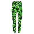thumbnail image 7 of LEKWK Yoga Leggings Women St Patricks Day Four Leaf Clover Yoga Pants High Waist Irish Festival Gym Leggings Stretchy Holiday Party Costume Outfits, 7 of 7