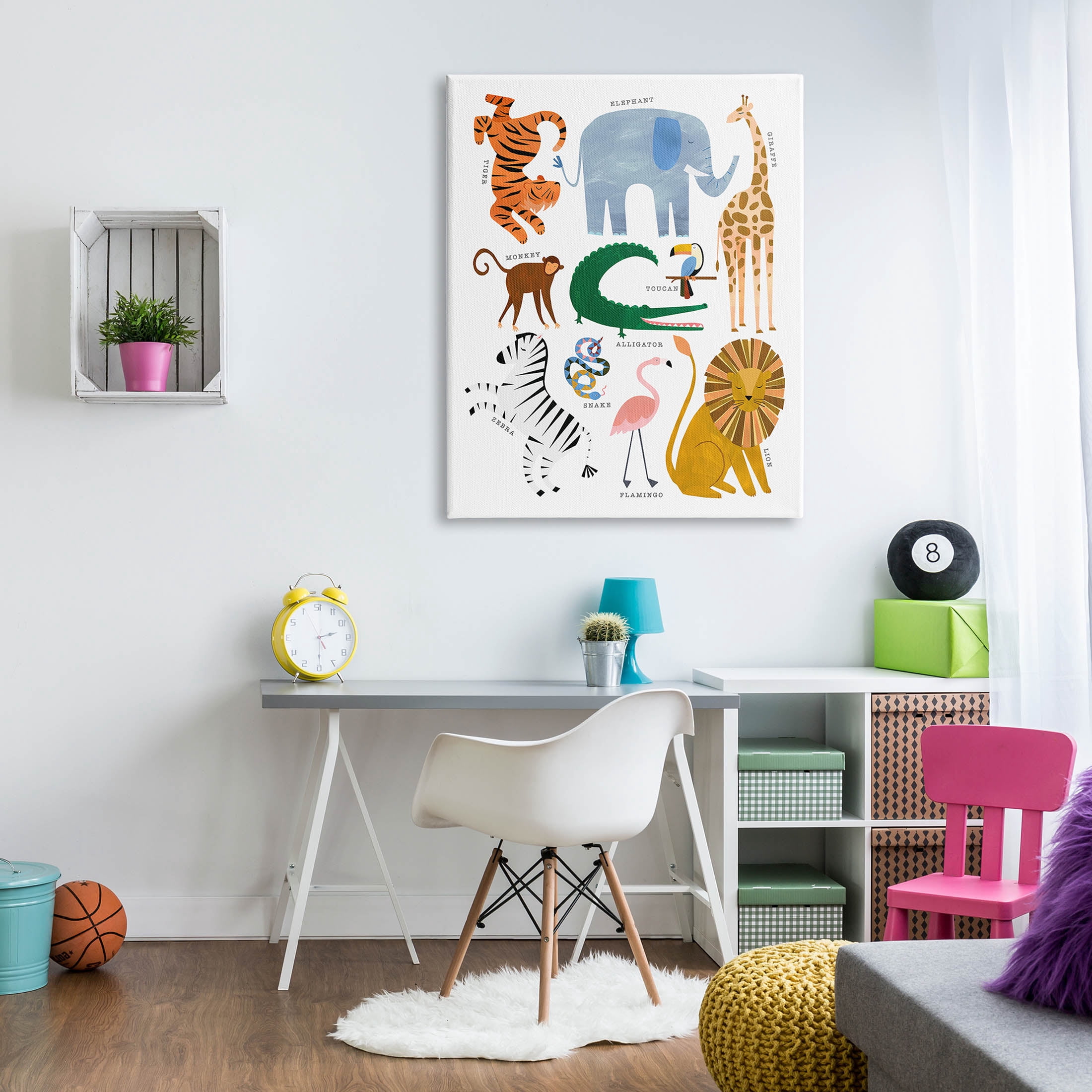 Various Wildlife Jungle Animals Animals & Insects Graphic Art Gallery Wrapped Canvas Print Wall Art
