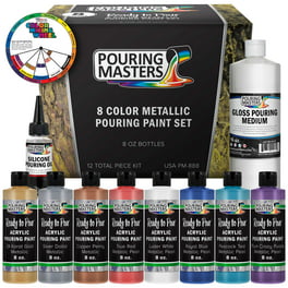 U.S. Art Supply Professional High Gloss Pouring Paint Art Topcoat & Clay  Varnish, 8 Ounce Bottle - Clear Permanent Protective Finish for Pouring