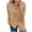 Khaki, variant on Tejiojio Women Clothes Discounted Fashion Women Buttons Long Sleeve Casual Solid Short Coat Cardigan Blouse