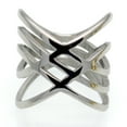 thumbnail image 5 of Contracted titanium steel gold - plated stainless steel ring, contracted line exaggerated ring, 5 of 5