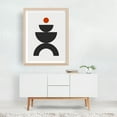 thumbnail image 2 of Balanced geometric shapes - Illustration Geometric Minimalist Abstract Modern Art Mid-Century Modern Bauhaus Black and White Oak Framed Wall Art Print 8 x 10 inches, 2 of 3