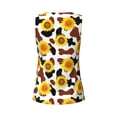 thumbnail image 5 of Lsque Cow Print Sunflower Printed Workout Tank Tops for Women, Athletic Sports Tank Tops, Compression Sleeveless Dry Fit Shirts,Sleeveless Yoga Shirt-XX-Large, 5 of 9