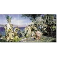 thumbnail image 1 of Ceramic Tile Mural-Henryk Siemiradzki Historical Tile Mural Contemporary Home Construction. 36" w x 18" h using (18) 6 x 6 ceramic tiles, 1 of 3