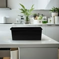 thumbnail image 2 of MasteelfCA 1Pc Black Loaf Pan with Cover Non Stick Bread Baking Mould For Kitchen (1000g), 2 of 7