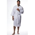 thumbnail image 5 of Mens Long Waffle Kimono Lightweight Cotton Robe, Hotel Spa Bathrobe for Men  - Adult - Unisex - Taupe - XXL, 5 of 12