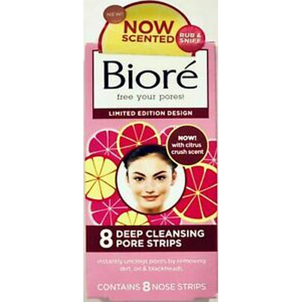 Biore Deep Cleansing Pore Nose Strips Limited Edition Citrus Scent Box