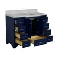 thumbnail image 4 of Nantucket 48" Bathroom Vanity with Royal Blue Cabinet and Carrara Marble Top, 4 of 6