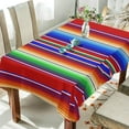 thumbnail image 3 of Coolnut Mexican Tablecloth Mexican Serape Blanket for Mexican Party Wedding Cinco De Mayo Fiesta Decorations Outdoor Picnics Dining Table Cover, Large Square Table Cloth 60x120In, 3 of 7