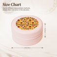 thumbnail image 2 of Yiaed Diamond Bohemian Sunflower Print Travel Jewelry Case Bridesmaid Gift Boxes Jewelry Travel Organizer Small Round Jewelry Box Mini Storage-Pink, 2 of 7