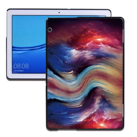 Tablet Case for Huawei MediaPad T3 10 9.6 Inch/MediaPad T5 10 10.1 Inch/T3 8.0 Hard Protective Shell + Stylus (4.multi color cloud,MediaPad T5 10 10.1)