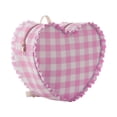 thumbnail image 1 of Bolsa de maquillaje con forma de corazón, organizador de maquillaje de viaje con asa, portátil y bonita bolsa de cosméticos. Rosa, 1 of 9