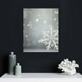 thumbnail image 4 of Nawypu  Canvas Wall Art Christmas Snowflake Star White Snow Winter Theme Picture Poster Artwork Painting for Bedroom Bathroom Kitchen Wall Decor Framed Ready to Hang, 4 of 4