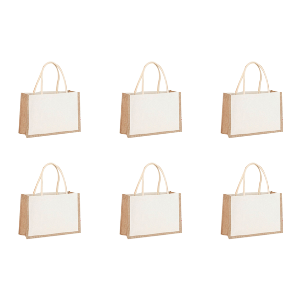 Bolsa de compras de arpillera organizador de almacenamiento de comestibles reutilizable bolsos (S)