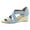 Light Blue, variant on STYLE & COMPANY Womens Light Blue Padded Strappy Zaddie Almond Toe Wedge Slip On Espadrille Shoes 7 M