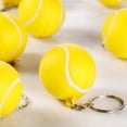 thumbnail image 3 of Paquete de 20 Llaveros Amarillos de Pelota de Tenis para Favores de Fiesta, Premio de Escolar, Bolsas de Regalo para Fiestas, Recuerdo Deportivo, 3 of 6