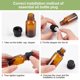 thumbnail image 3 of Paquete de 24 frascos de vidrio marrón de 15 ml para aceites esenciales, rellenables, con goteros de plástico, embudo, tolva y pegatina., 3 of 9