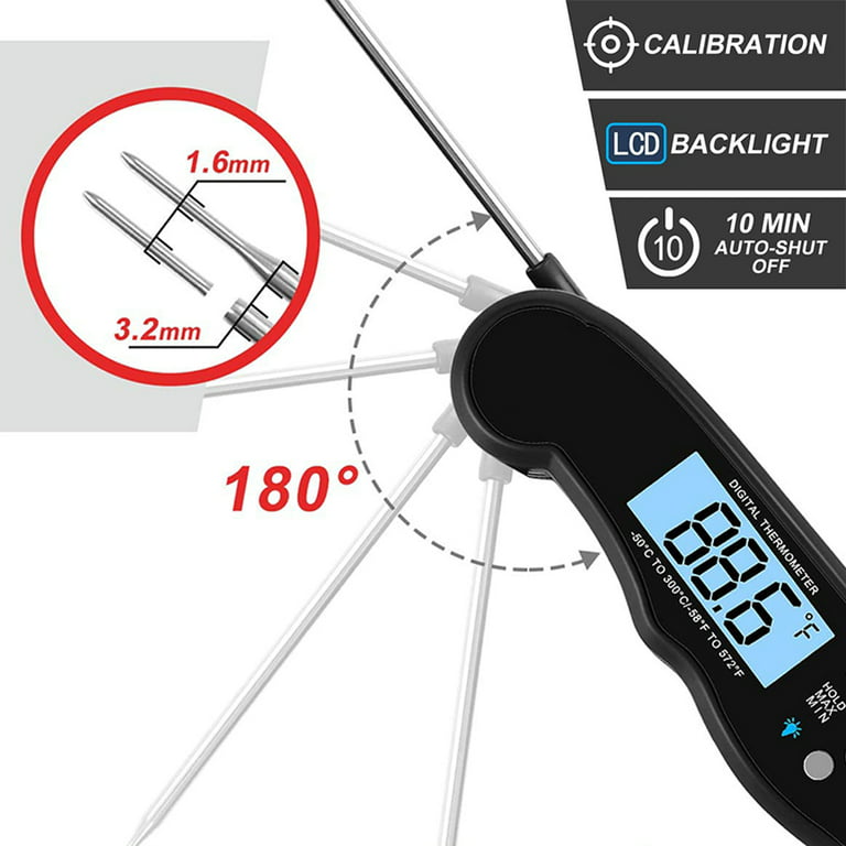 LSENLTY Digital Instant Read Meat Thermometer, IP67 Waterproof Thermom