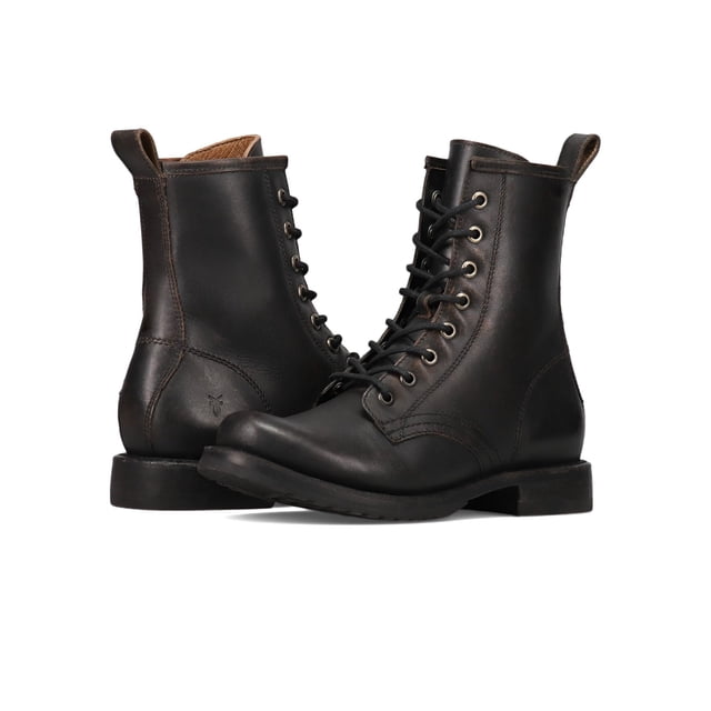 Botas Combat Boots Frye Veronica Flex para mujer, piel negra