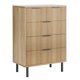 thumbnail image 1 of Qinaqin Wave Fluted 5 Cajón Dresser 38'' Tall Chest De Drawers Con Anti-Tipping Device Wide 4 Niveles Wood Nightstand Almacenamiento Y Metal Legs Para Bedroom Entryway Pequeño Spaces Natural, 1 of 7