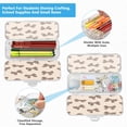 thumbnail image 5 of Plastic Pencil Box Large Capacity Pencil Boxes Clear Boxes with Snap-Tight Lid Stylish Office Supplies Storage Organizer Box Cute Brown Bow, 5 of 7