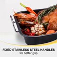 Premium Small Roasting Pan with Flat Rack Nonstick Chicken Roaster Tray
