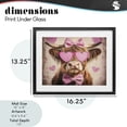 thumbnail image 3 of Cute Cattle Pink Hearts Black Framed Print Under Glass, design by Shawna Stewart, 3 of 10