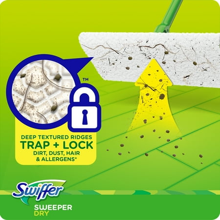 Swiffer Sweeper Dry Sweeping Pad Multi Surface Refills for Dusters Floor Mop, Unscented, 48 Count